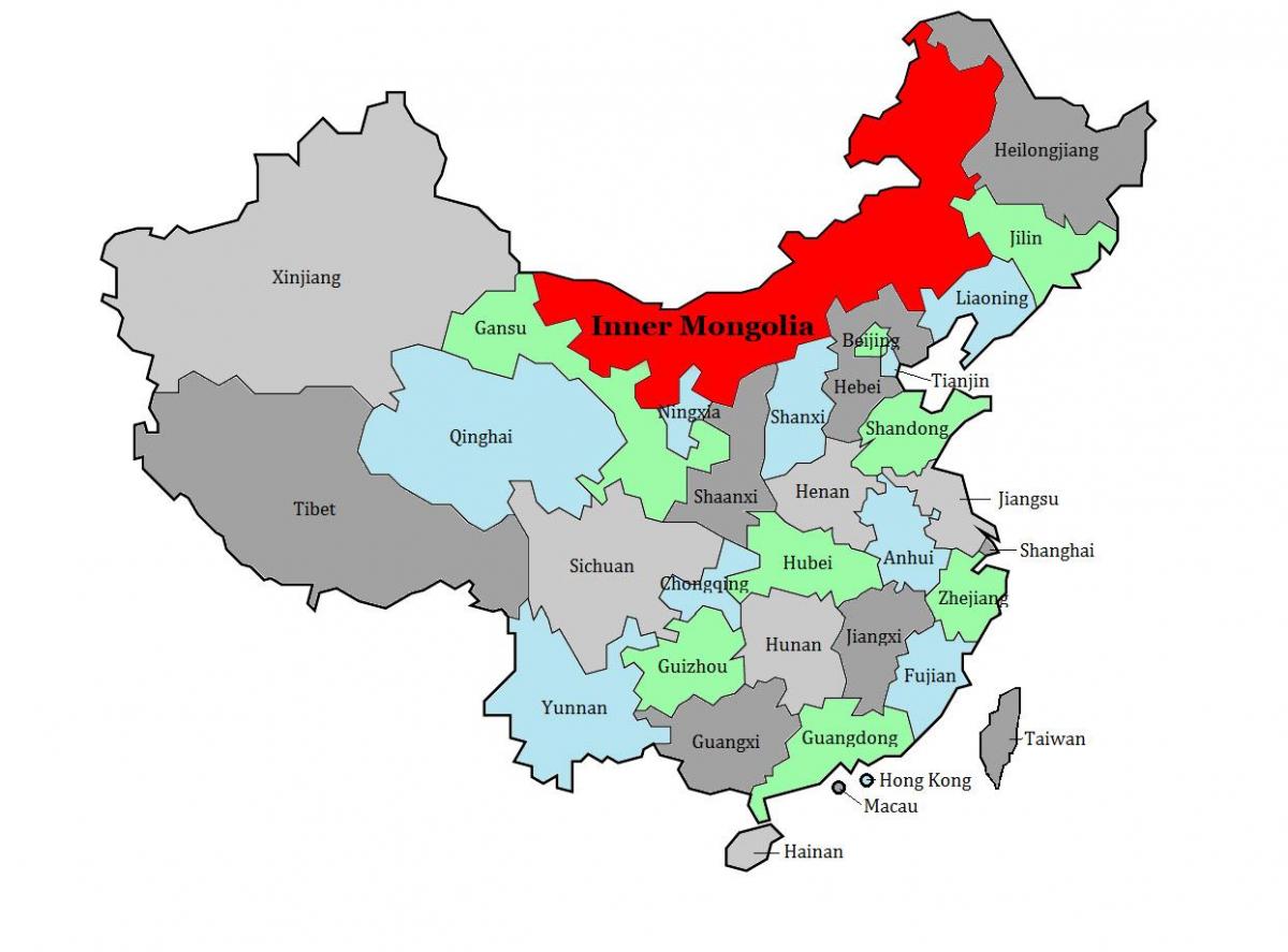 karta području Mongolije