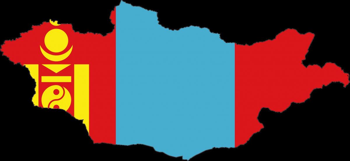 karta zastava Mongolije