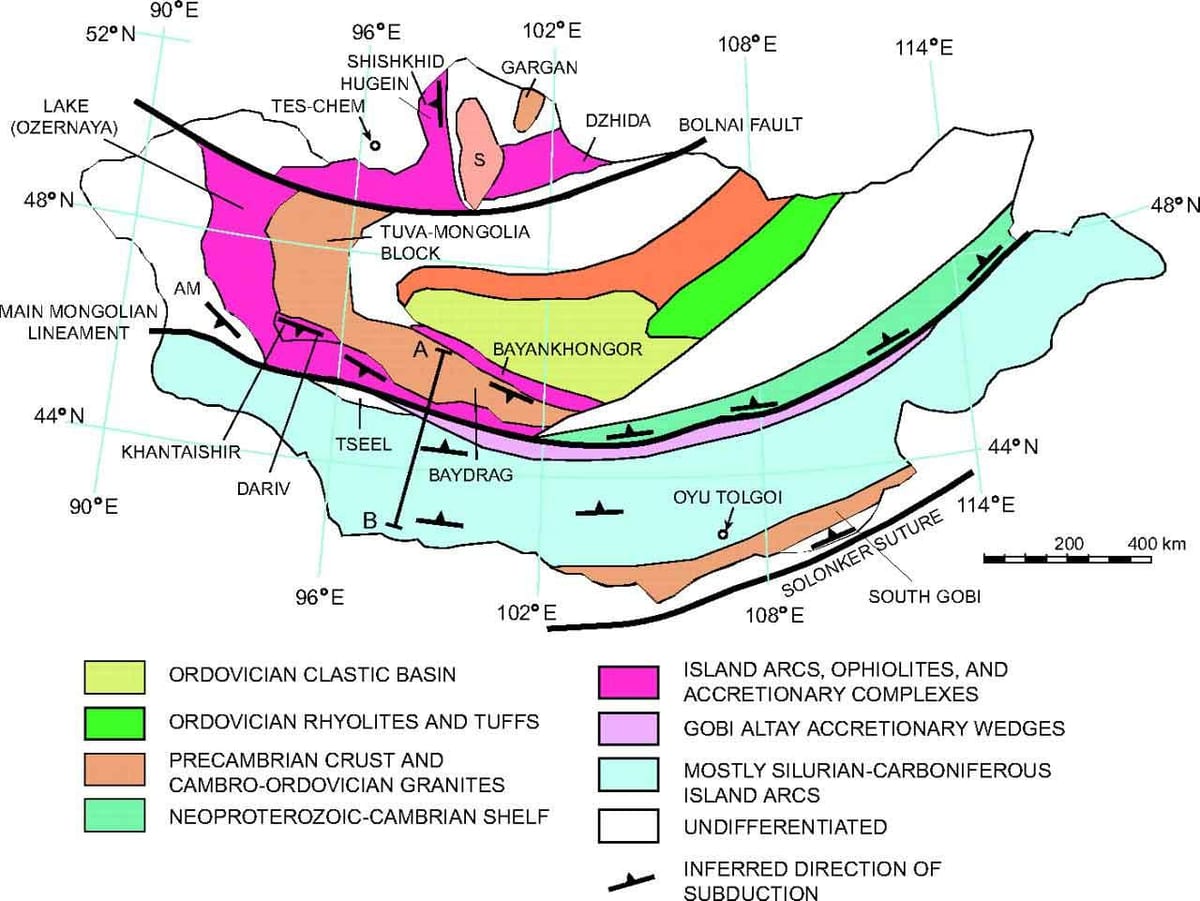 karta Geološka karta Mongolija