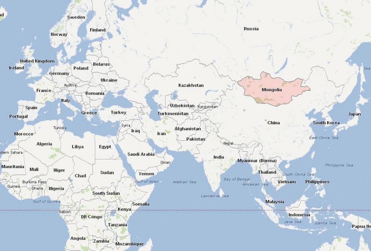 karta Mongolija karti Azije