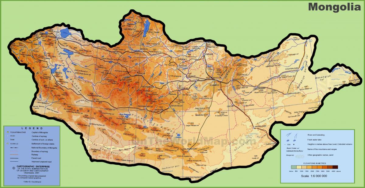 Mongolija lokacija karti 