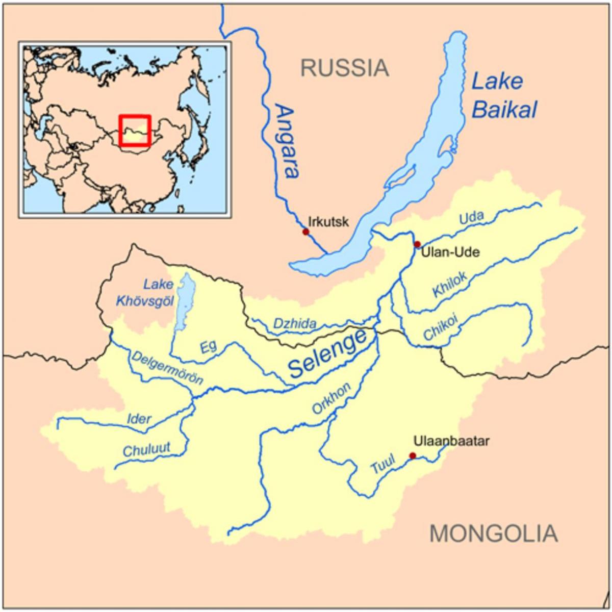karta rijeke Mongolija 