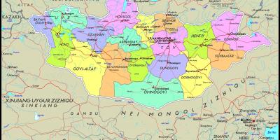 Fizička karta Mongolija