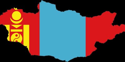 Karta zastava Mongolije