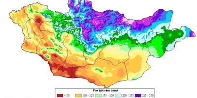 Karta Mongolija gustoća stanovništva 